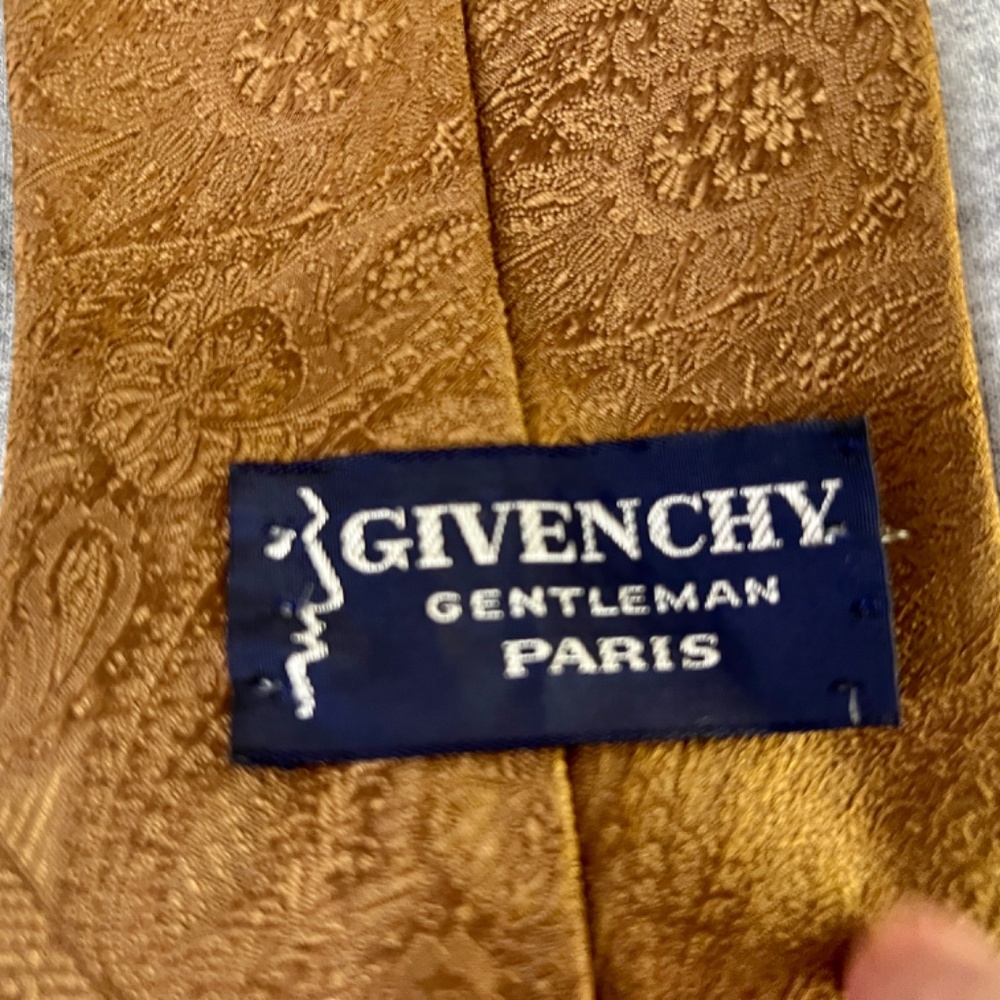 Vintage Givenchy Paris Brown, Yellow, Silk Design